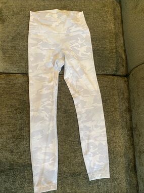 lululemon athletica White & Light Gray Camo High-Rise Leggings